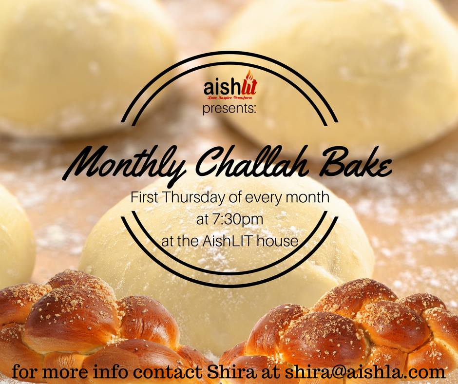 October Challah Bake Flyer - AishLIT Website